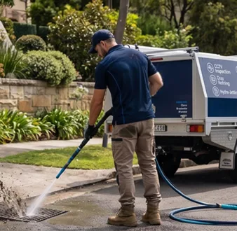 Plumber tracing a drain smell in Brookvale